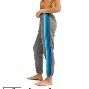 Aviator Nation sweatpants blue stripes